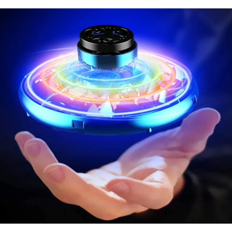 SERALUNA® Spinner Mini Drone, kék, gyerekeknek, usb töltés, led