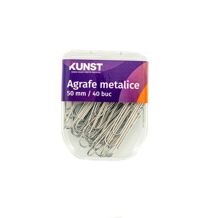 Set agrafe metalice, KUNST, 50 mm, 40 buc