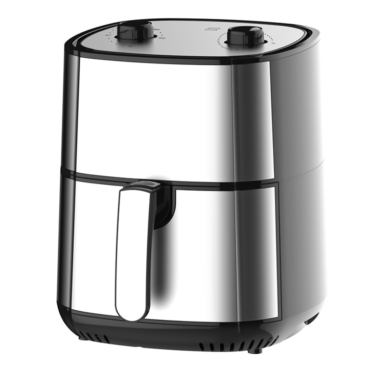 Olajmentes olajsütő Sokany SK-8015, 1400W, 6L, Hőmérséklet-szabályozás, Ezüst