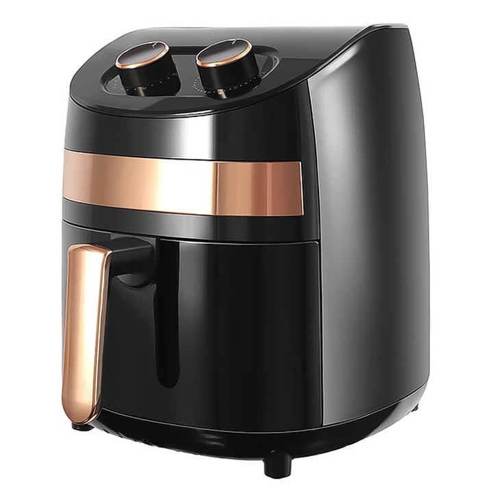 Olajmentes olajsütő Sokany SK-8008, 1000W, 3,5L, Hőmérséklet-szabályozás, Fekete
