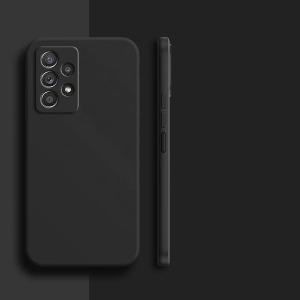 Husa Protectie pentru Samsung Galaxy A53 5G cu Protectie Camere, UltraSlim, Silicon Negru, interior Microfibra