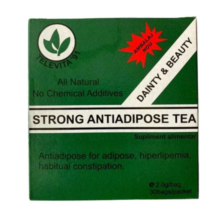 Ceai Antiadipos Strong 30 plicuri x 2 g, Dainty & Beauty