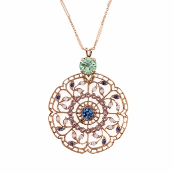 Pandantiv cu lant placat cu Aur roz de 24K, Cristale, California Dreaming by Roxannes - Mariana Jewellery, Multicolor 5210-1067RG Pandantiv cu lant placat cu Aur roz de 24K, Cristale, California Dreaming by Roxannes - Mariana Jewellery, Multicolor 5210-1067RG