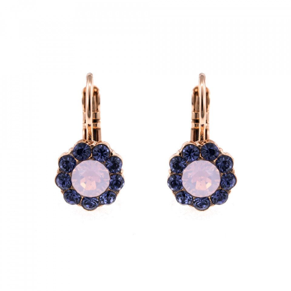 Cercei placati cu Aur roz de 24K, Cristale Swarovski, California Dreaming by Roxannes - Mariana Jewellery, Roz/Mov 1379-1067RG6