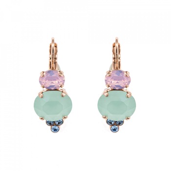 Cercei placati cu Aur roz de 24K, Cristale Swarovski, California Dreaming by Roxannes - Mariana Jewellery, Multicolor 1413/3-1067RG6 Cercei placati cu Aur roz de 24K, Cristale Swarovski, California Dreaming by Roxannes - Mariana Jewellery, Multicolor 1413/3-1067RG6