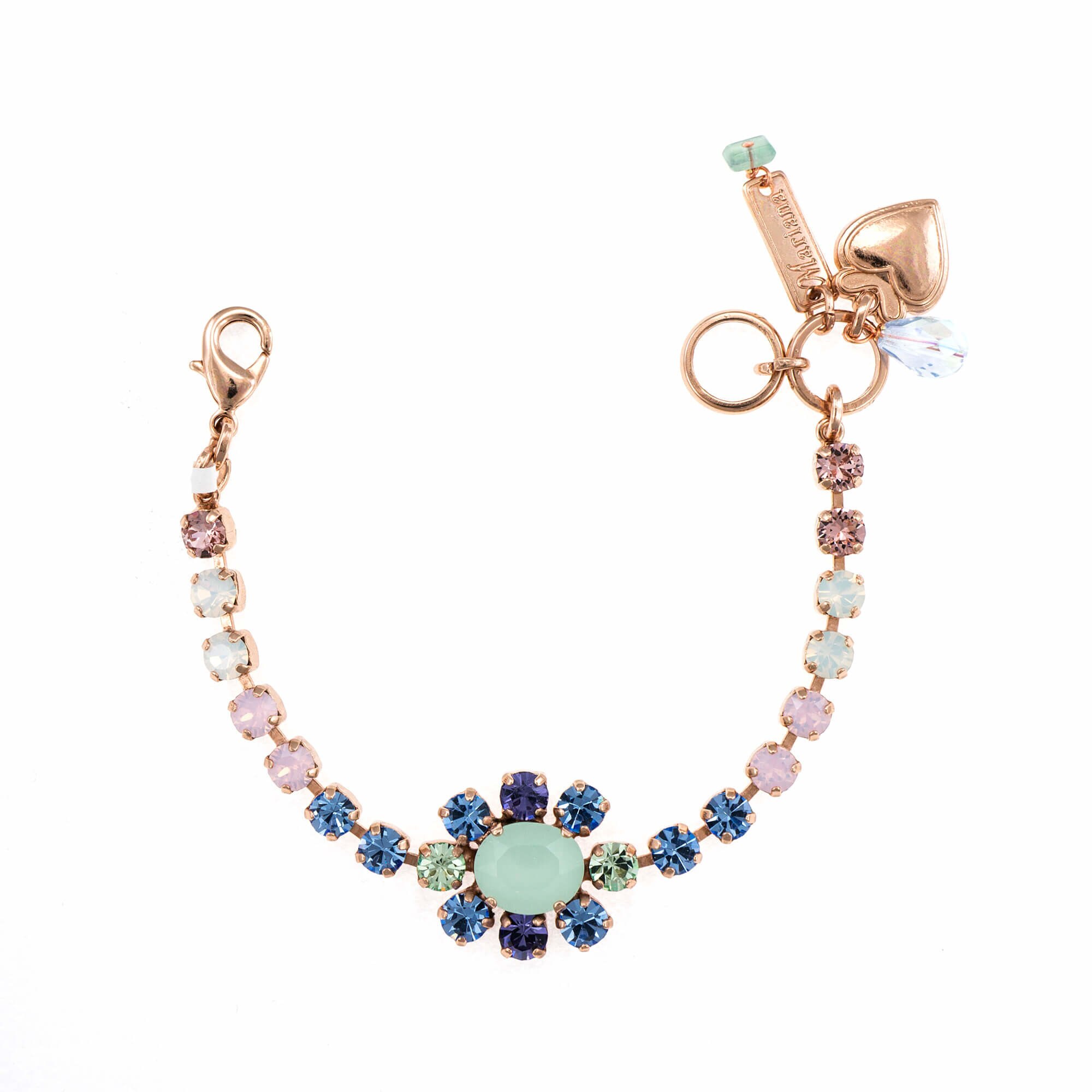 Bratara placata cu Aur roz de 24K, Cristale, California Dreaming by Roxannes - Mariana Jewellery, Multicolor 4156/2-1067RG