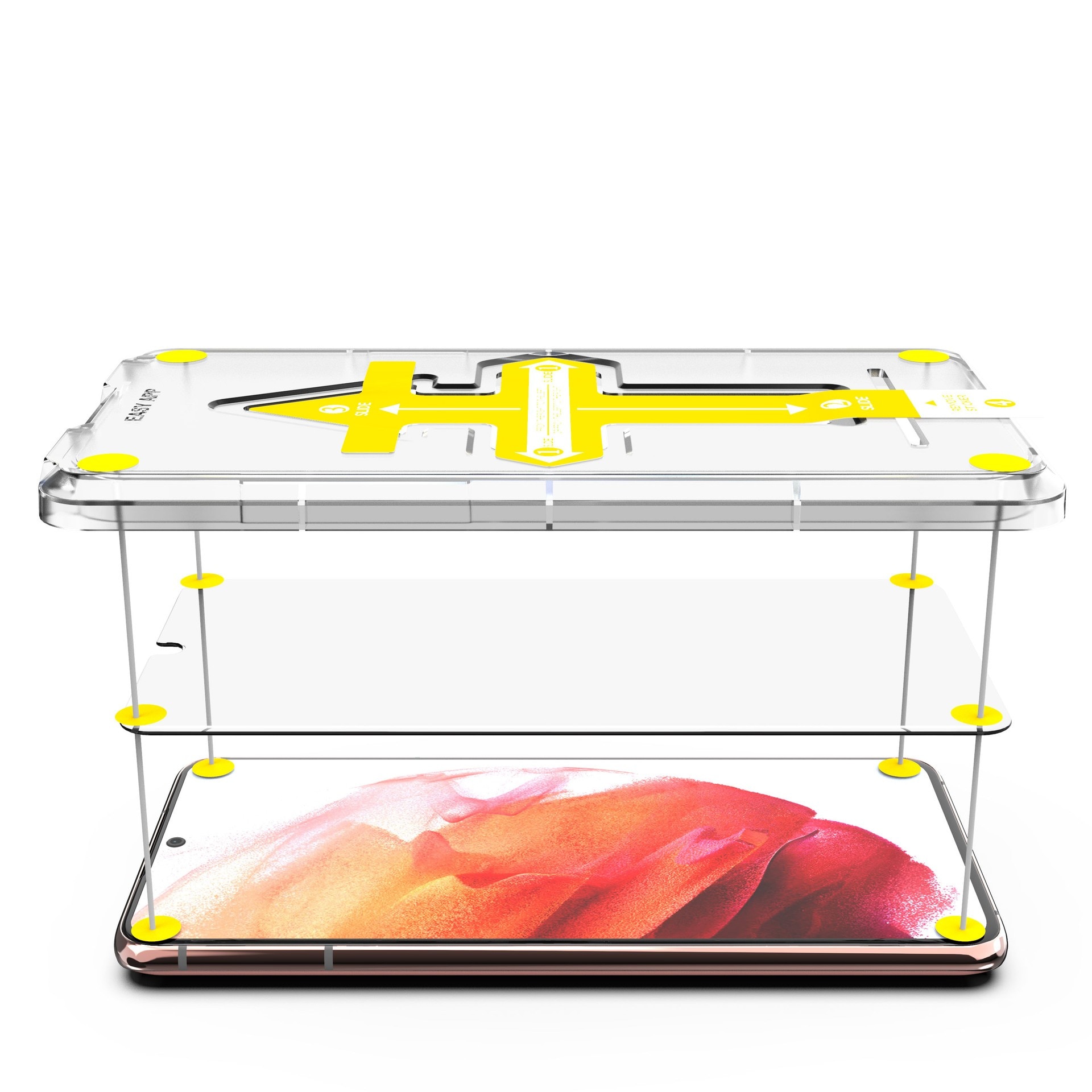 Set 2 folii Sticla Securizata cu sistem de montare usor si rapid compatibil cu Apple iPhone 13 Pro M