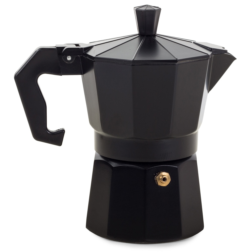 Cafetiera, Inox, 150 ml, 9 cm, Negru
