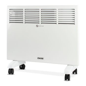 Convector electric de perete sau podea Zass ZKP 01T, Tip Panel, Putere 1500W, Termostat, Programator
