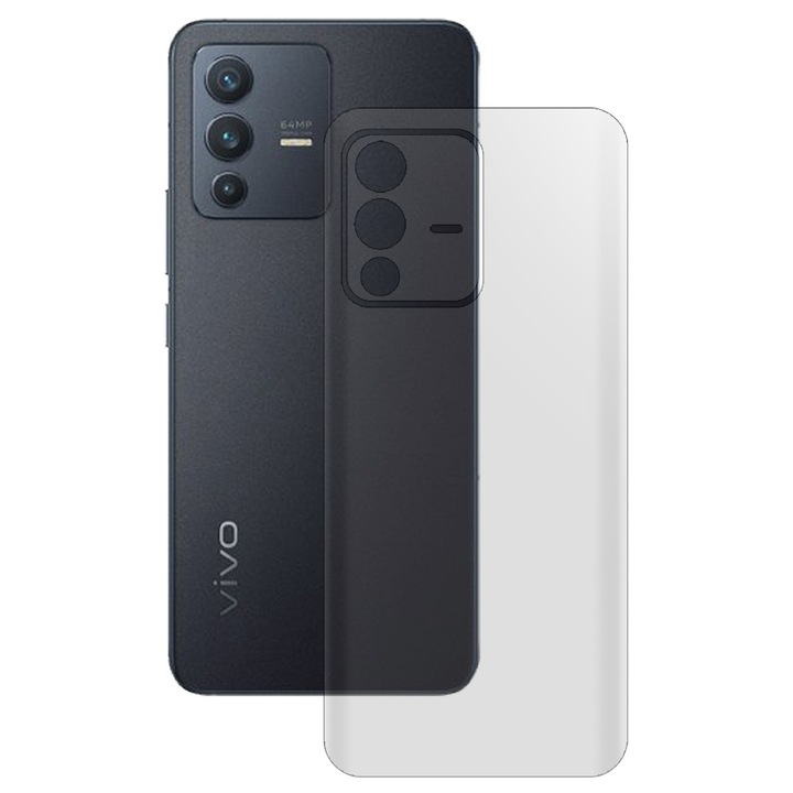 SILKASE matt hátfólia Vivo V23 5G-hez, megújuló szilikon elleni védelem