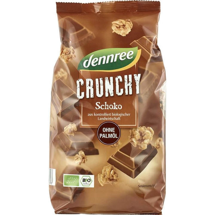 Cereale Crunchy cu Ciocolata Bio 750 grame Dennree