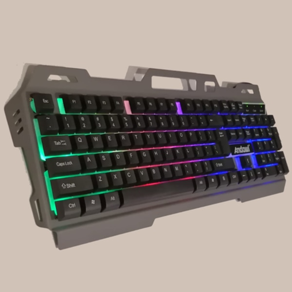 Комплект клавиатура и мишка за игри, кабелна, RGB осветена ...