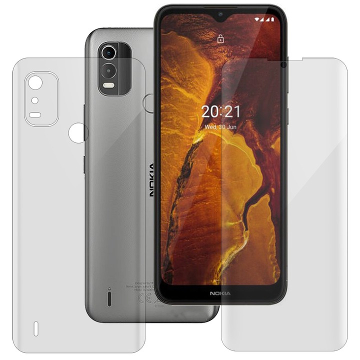Комплект от 2 фолиа SILKASE за Nokia C21 Plus, защита на телефона, възобновяем силикон