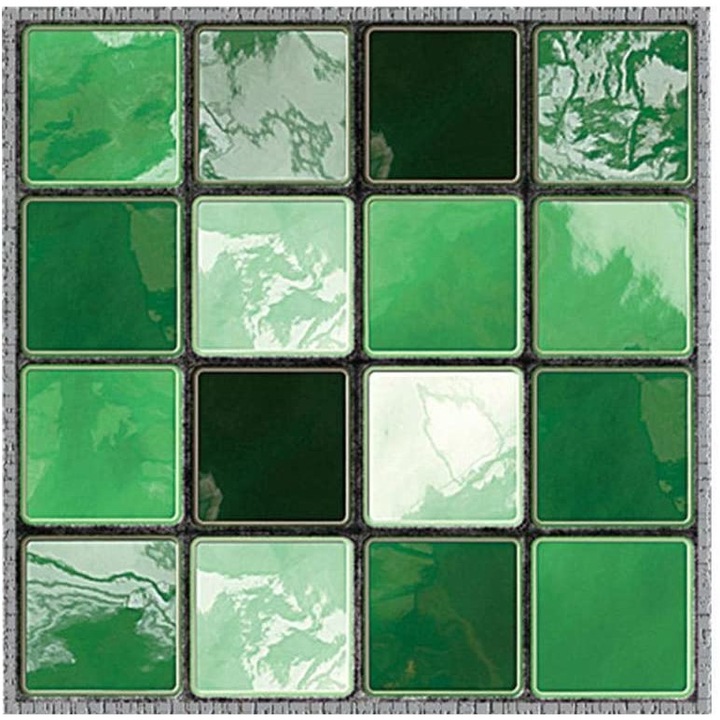 Set 19 Stickere Decorative pentru Pereti sau Faianta, 10 x 10 cm, 0.19 m², cu Aplicare Universala, Original Deals