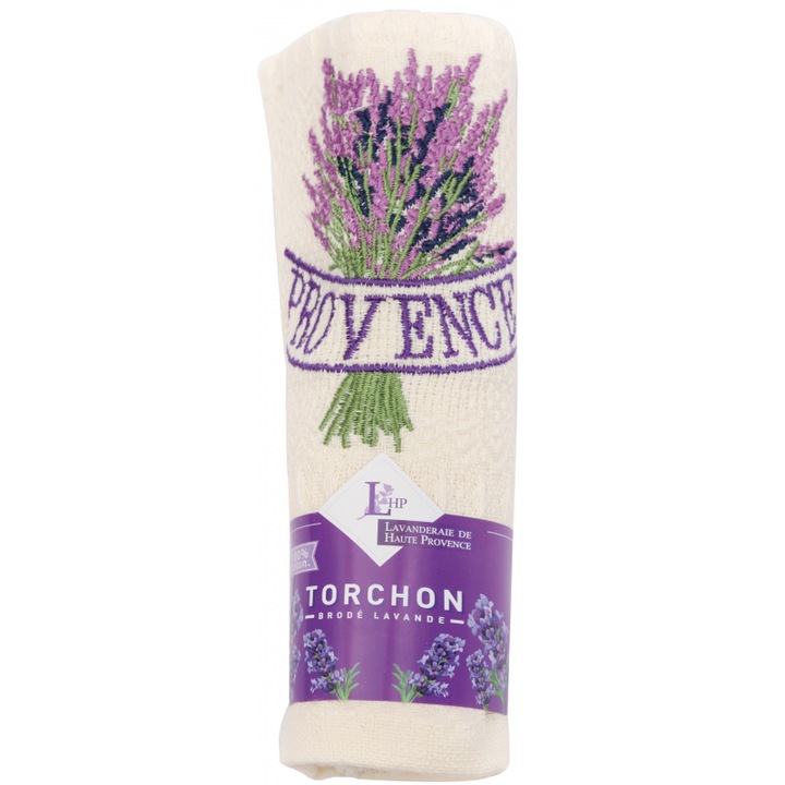 Бродирана кърпа с мотиви от Прованс LHP Прованс Бежов LHP Lavanderaie de Haute Provence
