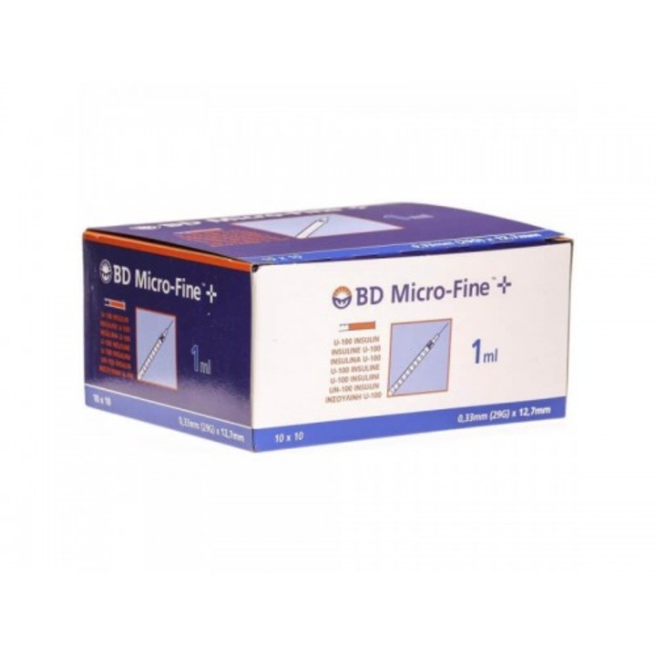 Inzulin fecskendő BD Micro-Fine Insulin + fecskendő 0,1ml 29G 0,33x12,7mm 100 db