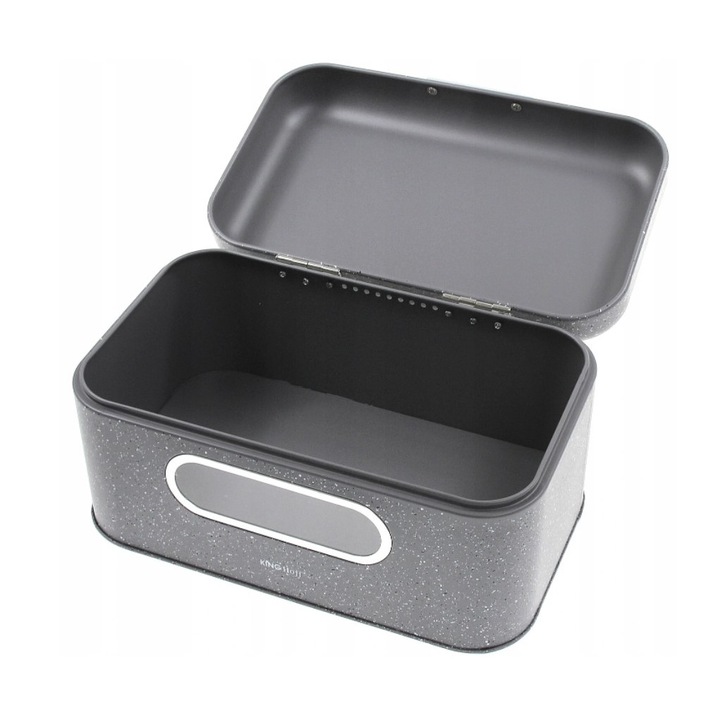 Cutie pentru paine, din otel, gri marmorat, KingHoff