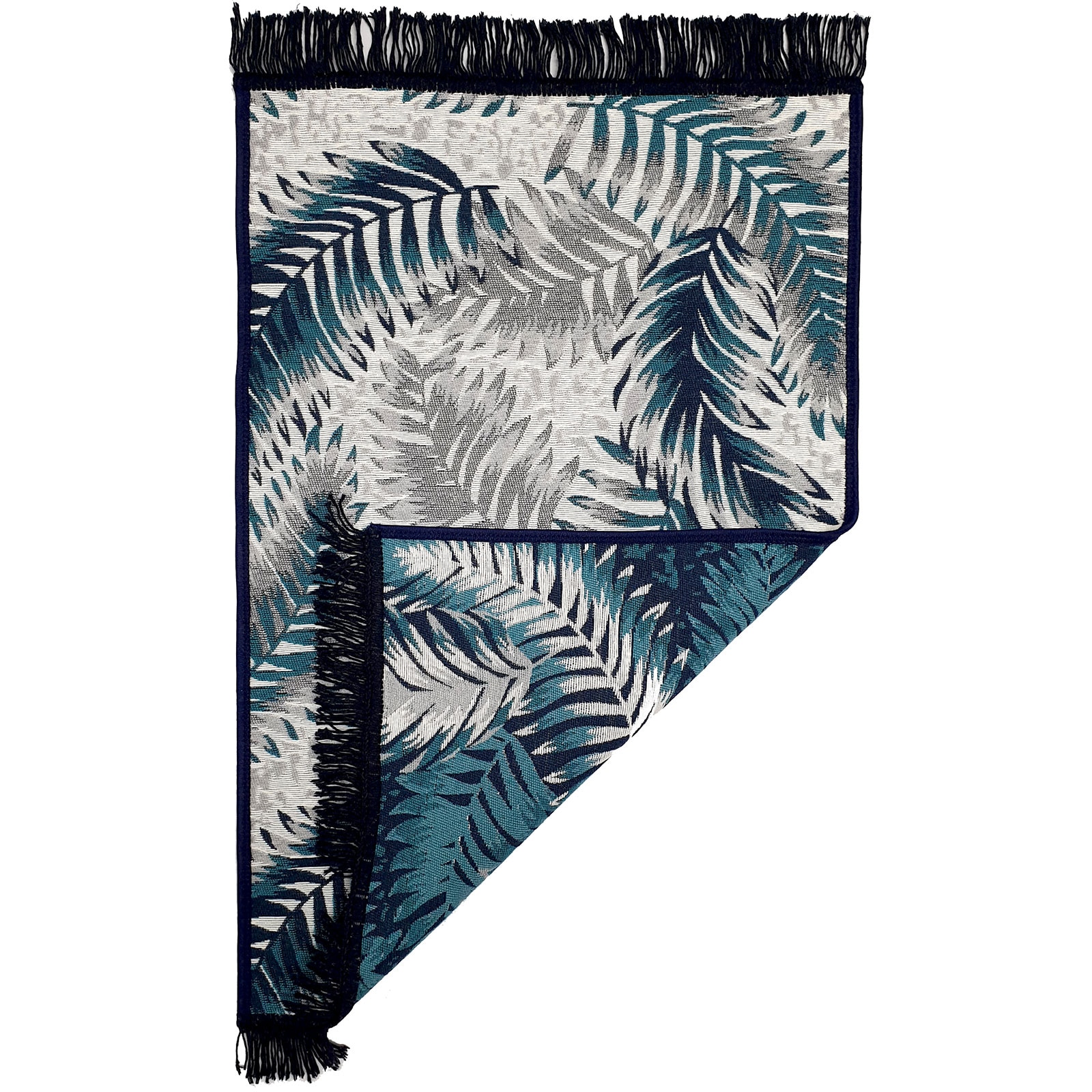 Covor rustic 60x90 cm Albastru cu gri - eMAG.ro