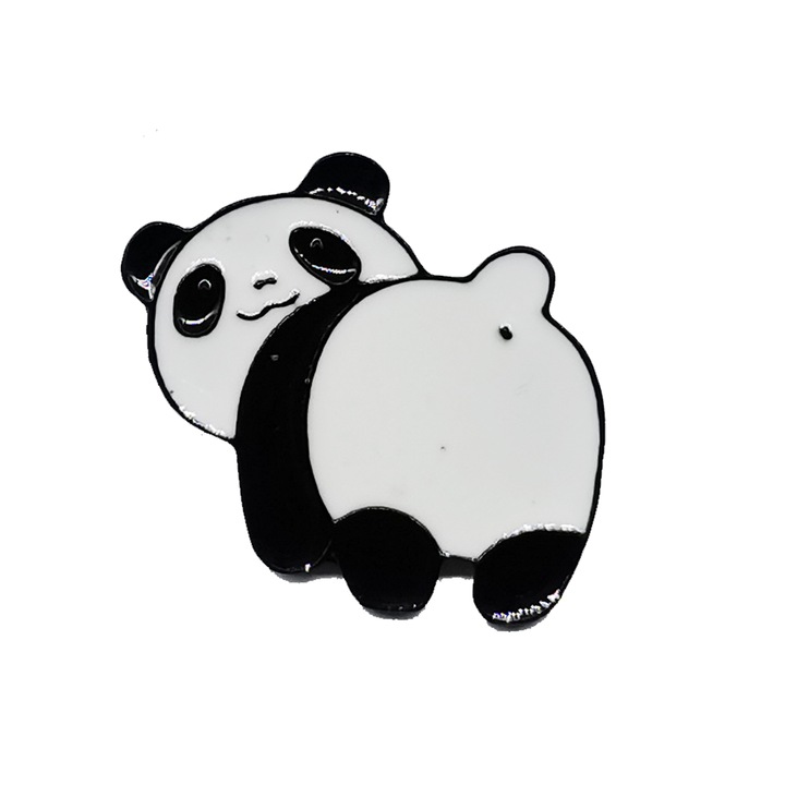 Insigna metal cu pin Panda Bear, Panda Bear, What Do You See? 2.7x2 cm