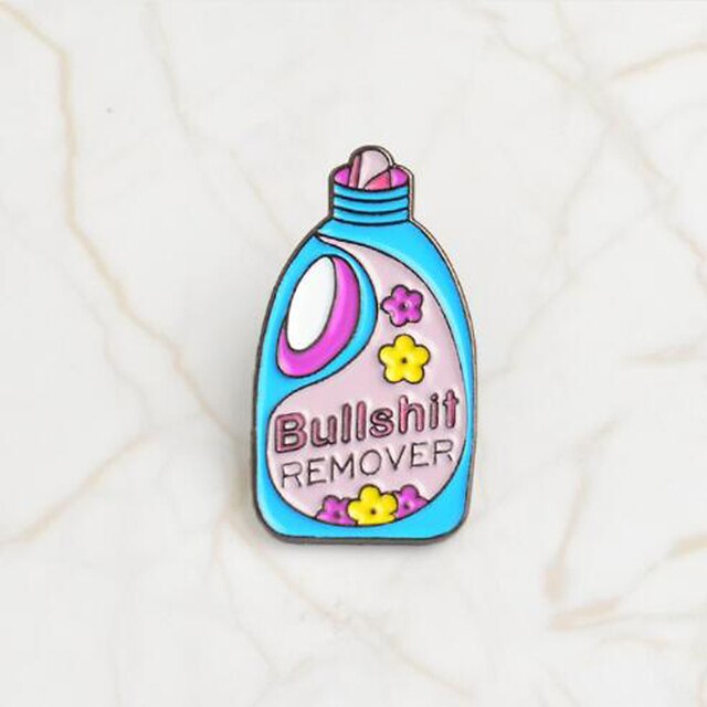 Bulshit Remover Sticker Insigna metal cu pin B u ll s h i t remover 4x2.2 cm - eMAG.ro