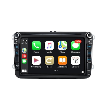 Navigatie Android 10 8'' cu Carplay 2GB Ram 32GB Memorie interna pentru Volkswagen VW Passat B6, B7, Golf 5, Golf 6, Touran, Tiguan, Polo, Jetta, Caddy, EOS, T5, Sharan, Skoda Octavia 2, Superb