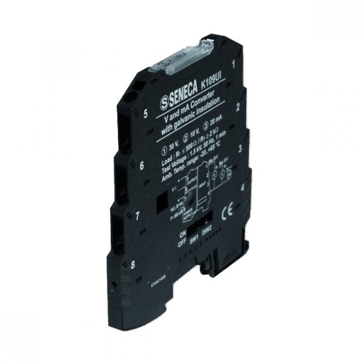 Convertor de semnal cu izolare galvanica, K109UI, Seneca, pentru semnale mA/V