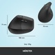 Logitech Lift balkezes függőleges ergonómikus vezeték nélküli egér, Grafitszürke