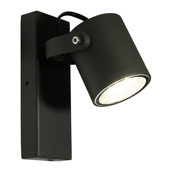 Kültéri fali lámpa Pino 1xGU10, fekete matt, max 10W led, IP44