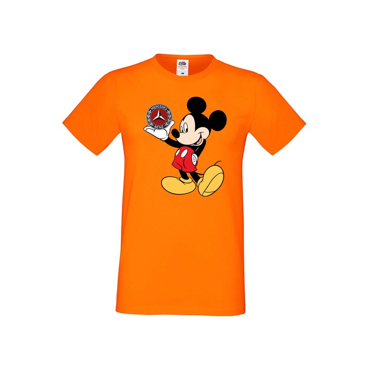 Tricou barbati Mickey Mouse Mickey Mouse Disney Tralala Mickey Mouse Mercedes, portocaliu, M