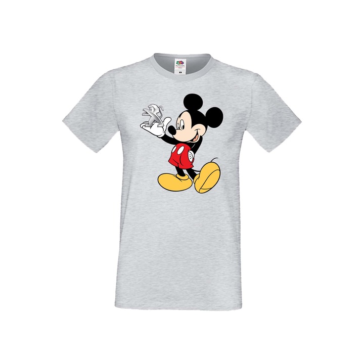 Tricou barbati Mickey Mouse Mickey Mouse Disney Tralala Mickey Mouse Peugeot, gri, 3XL
