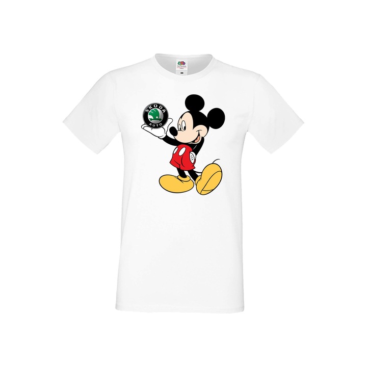 Tricou barbati Mickey Mouse Mickey Mouse Disney Tralala Mickey Mouse Skoda, alb, S