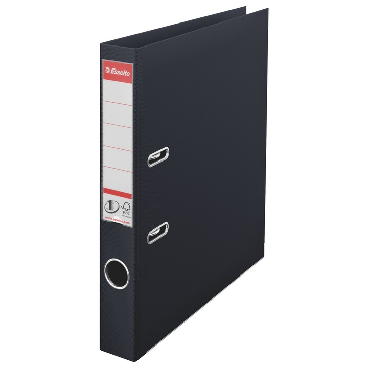 Класьор Esselte No.1 Power VIVIDA, PP / PP, A4, Черен, 50 мм