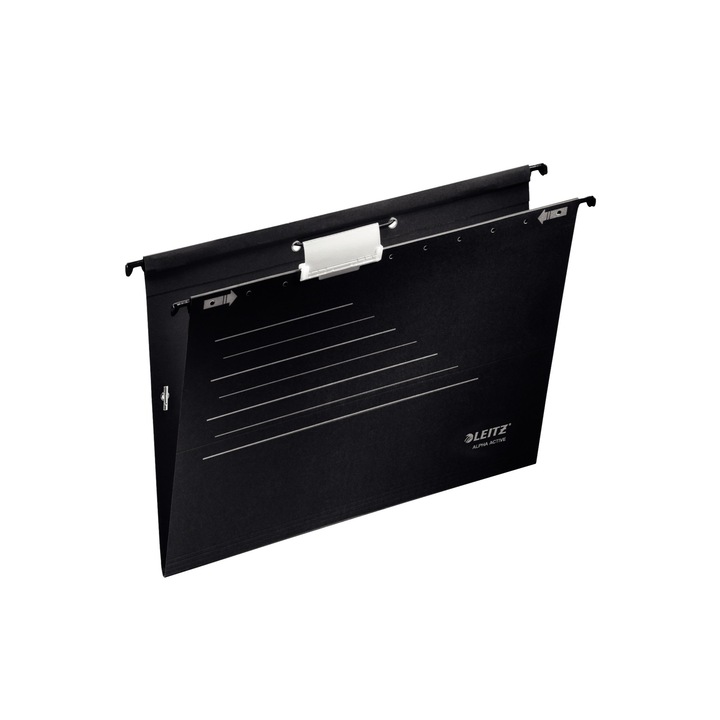 Set dosare suspendabile Leitz Alpha Active, 5 bucati, negru