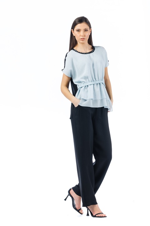 RVL Fashion noi bluz, aszimmetrikus, gumiszalaggal - 688410, Világoskék