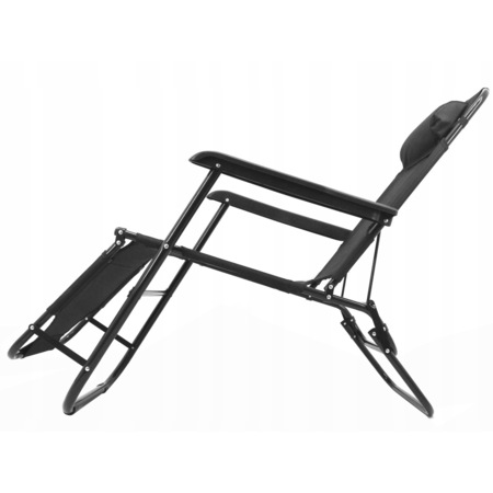 Sersimo Relax Zero Gravity Összecsukható nyugágy, 80x60x153 cm, fekete