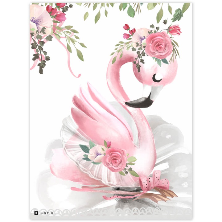 INSPIO Faliképek gyerekszobába - Flamingó