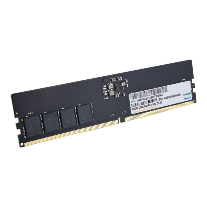 Оперативна памет Apacer 16GB Desktop Memory - DDR5 DIMM 4800Mhz 2048x8 FL.16G2A.PTH