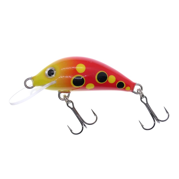 Vobler Gloog Hektor 35NS, 3.5cm, 3gr, Sinking, culoarea L (Ladybug) pentru pescuitul la clean, pastrav sau biban