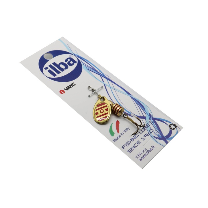 Lingurita rotativa Ilba Tondo marimea 0, 2gr, culoarea Zebra Gold/Red