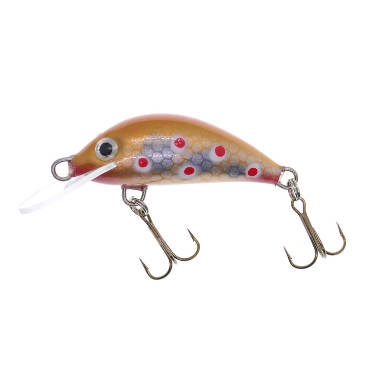 Vobler Gloog Hektor 35NS, 3.5cm, 3gr, Sinking, culoarea BT (Brown Trout) pentru pescuitul la clean, pastrav sau biban