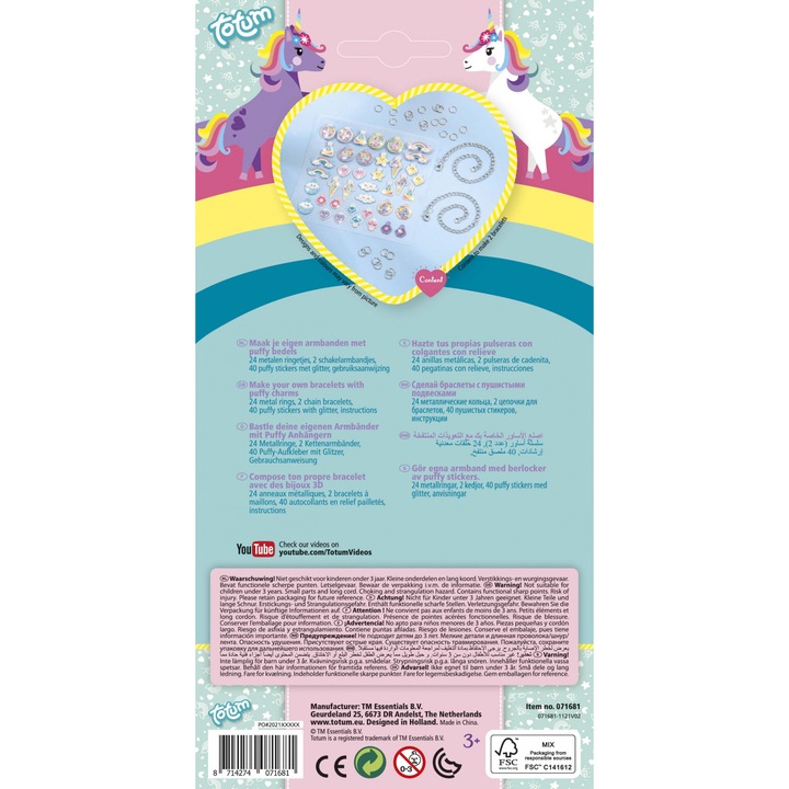 Set creativ DIY Bratari cu pandantive moi