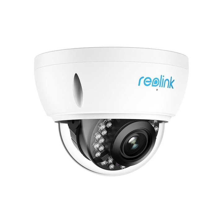 Camera de supraveghere Reolink RLC-842A Dome, 8 MP, IR 30 m, 2.7-13.5 mm, motorizat, PoE, zoom 5x, slot card, microfon