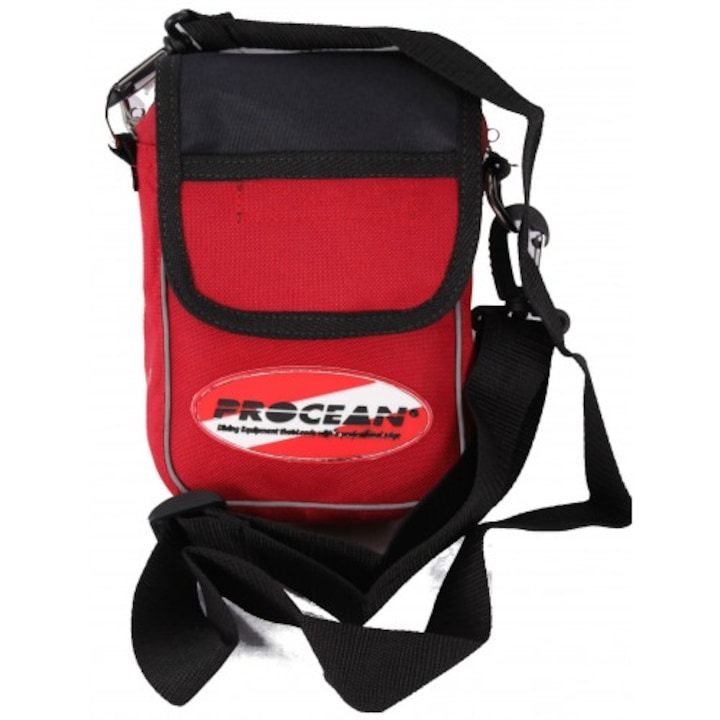 Спортна чанта за през рамо, Procean, червено - черна