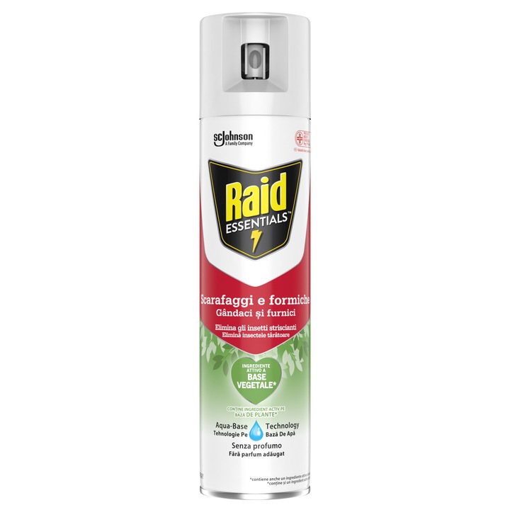 Спрей против бръмбари и мравки Raid Essentials, 400 мл