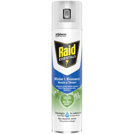 Spray impotriva mustelor si tantarilor Raid Essentials, 400 ml