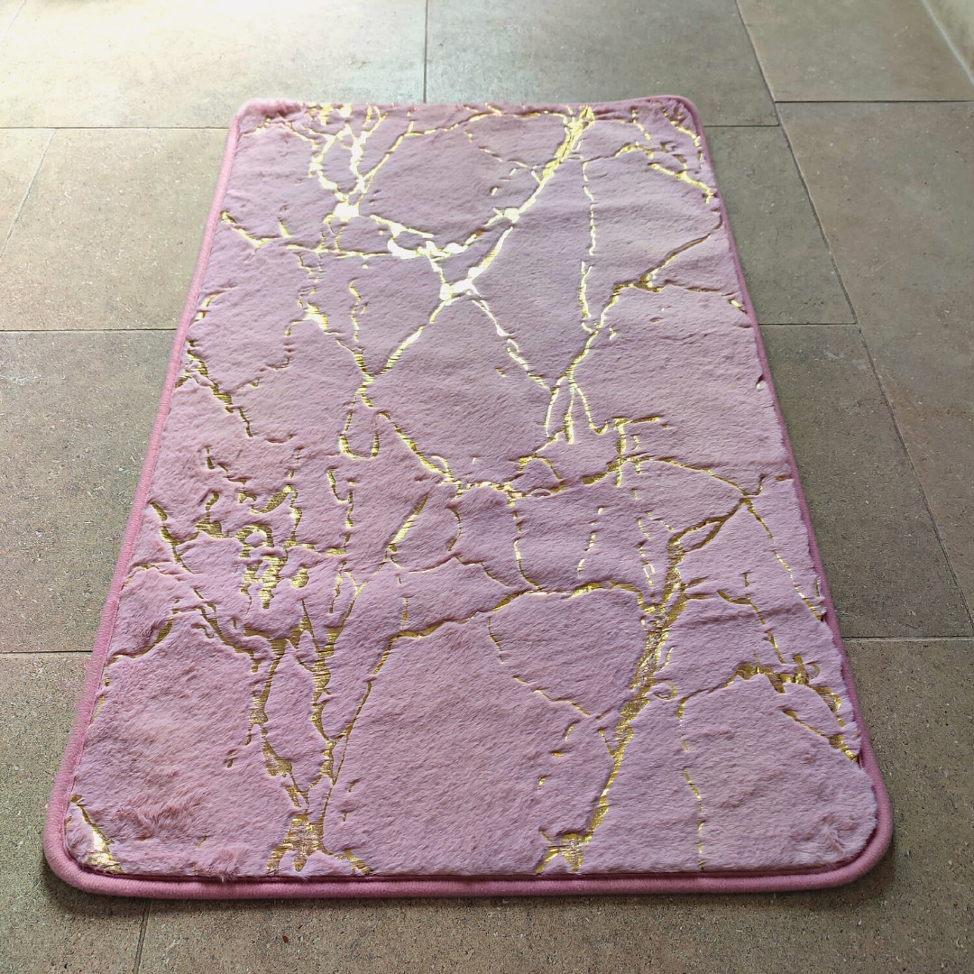 Covoras Din Plus Pentru Baie - Roz - 50 x 80 cm - eMAG.ro