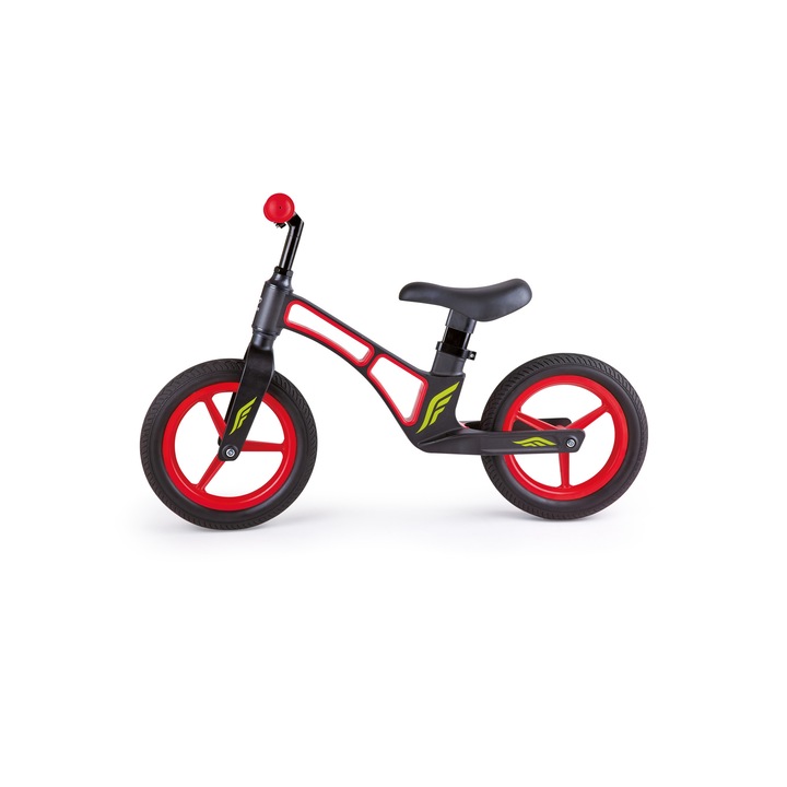 Bicicleta de echilibru pentru copii Hape, Negru/Rosu