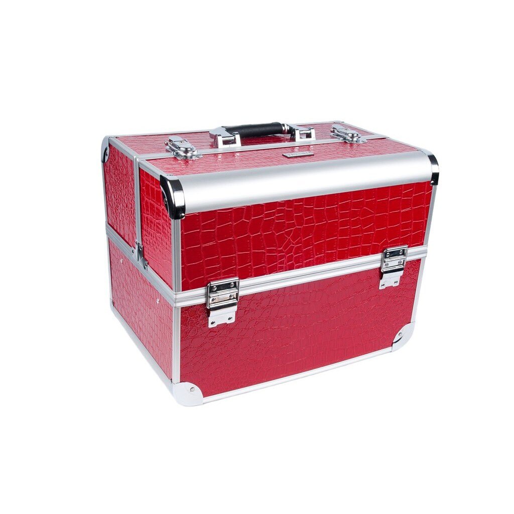 Geanta pentru cosmetice cu organizator, Rosu