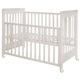Patut co-sleeping 120x60 cu laterala culisanta total si roti Treppy Dreamy Plus, integral din lemn masiv fag, reglabil pe 5 nivele, include sistem de ancorare, culoare alb