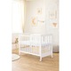 Patut co-sleeping 120x60 cu laterala culisanta total si roti Treppy Dreamy Plus, integral din lemn masiv fag, reglabil pe 5 nivele, include sistem de ancorare, culoare alb